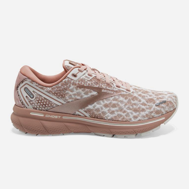 Brooks Ghost 14 Womens Cushioned Road Running Shoes Ireland Delicacy/Brown/Coral Cloud (YXBS-48031)